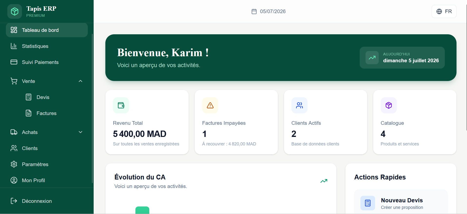 Plateforme de gestion